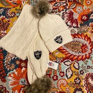 Raiders cable knit scarf and beanie